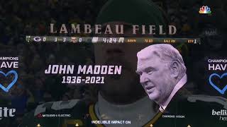 Lambeau Field shares a moment of silence for John Madden