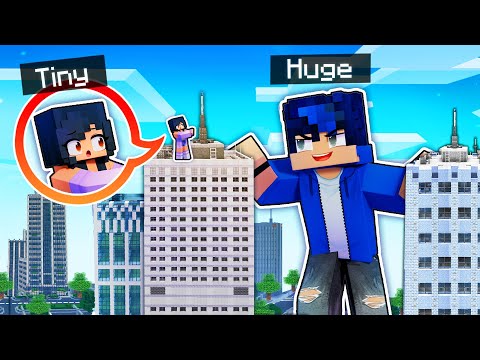 I'm TINY and He's HUGE In Minecraft!