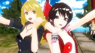 MMD CALL ME CALL ME Reimu Marisa Sakuya Alice etc Touhou project