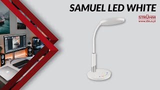 Lampe de bureau LED Samuel Blanc, éclairage à 5 niveaux SAMUEL