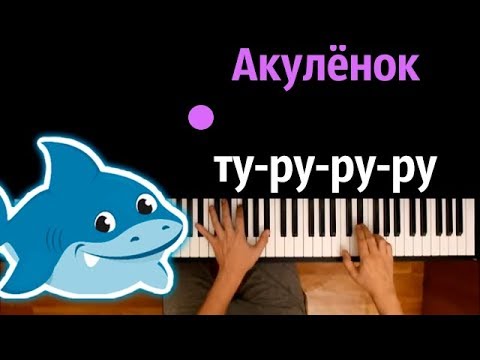Акулёнок Ту-Ру-Ру-Ру Караоке | Piano_Karaoke Ноты x Midi
