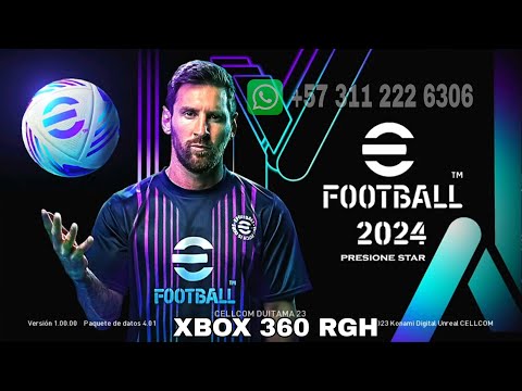 Efootball Pes 2024 Xbox 360 Rgh con Menú Oficial y Fichajes 2024