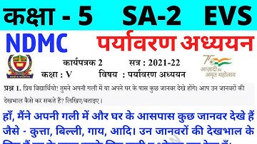 NDMC Class 5 EVS Assignment Worksheet 2 || कक्षा 5 पर्यावरण अध्ययन कार्यपत्रक 2 || SA2 Final Exam