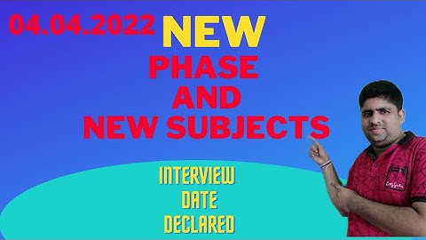 Wbcsc Assistant Professor Interview New Phase Declared on 04/04/2022