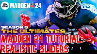 Best realistic MADDEN 24 sliders for SEASON 5 THE ULTIMATES - Dreddeus for PS5