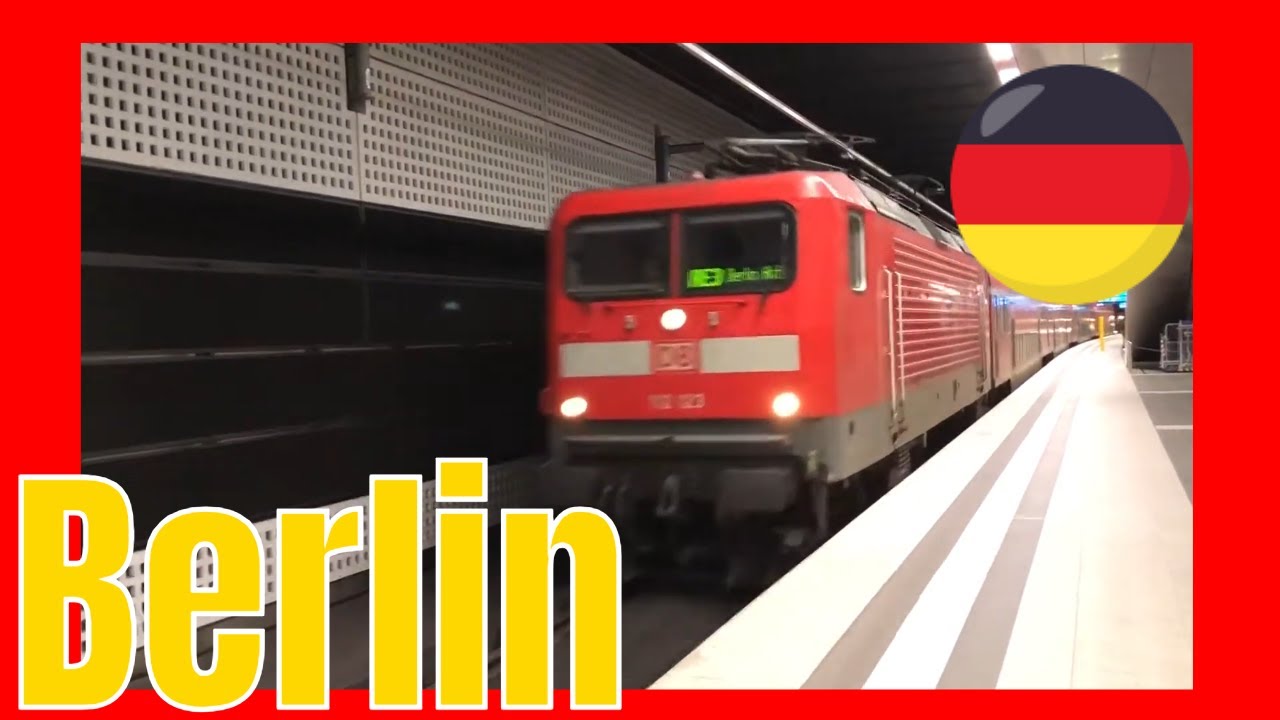 Deutsche Bahn train RE3 arriving Berlin HBF 20171224 - YouTube