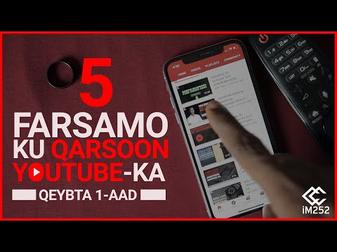 Farsamooyinka qarsoon ee Youtube-ka (Qeybta 1aad)