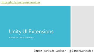 Unity UI Extensions - Accordion control overview