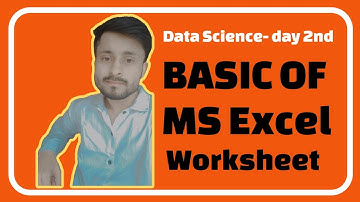 | Data Science | Basic Excel- Worksheet | #datascience #viral  #youtube #skills #motivation #videos