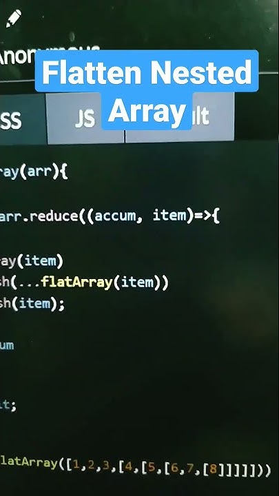 Interview Series : Flatten Nested Array #shorts #short - YouTube