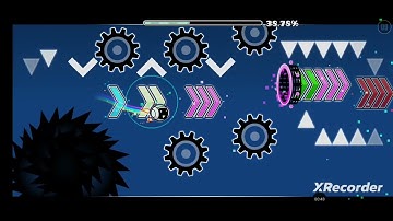 Geometry Dash "Stardust Coast" Layout (a new level created by SpringProYT & ItzLawyerCat) read desc