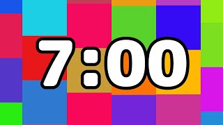 7 Minutes Timer ‐ Countdown Colorful Tiles