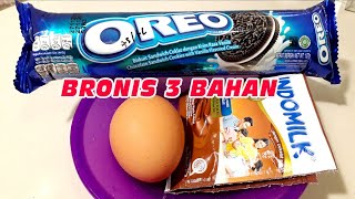 Kue cuma 3 bahan, resep bronis oreo lumer di mulut