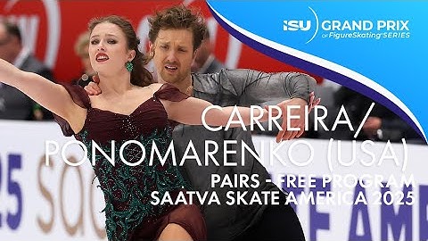 C.CARREIRA / A.PONOMARENKO | Ice Dance Free Dance | Saatva Skate America 2025 | #GPFigure