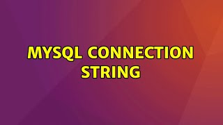Ubuntu: MySQL connection string