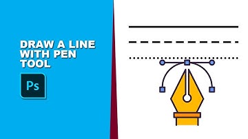 How to draw a line in Photoshop with a Pen tool | How to draw a straight line with a pen tool