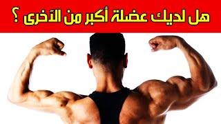 الحل الوحيد لمشكلة عضلة أكبر من عضلة (عدم تناسق العضلات) + جدول التمارين