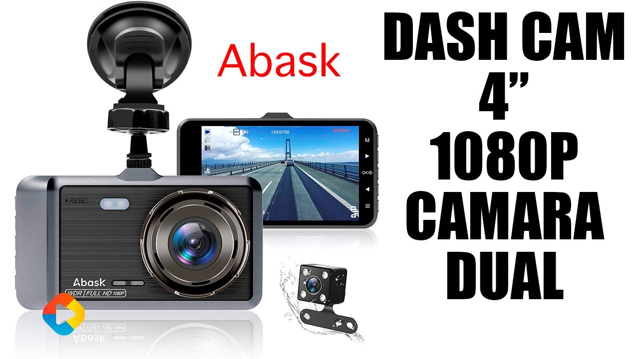 DASH CAM ABASK, CAMARA DE COCHE 1080P, CAMARA DUAL, PANTALLA - DonGregorioYJack -