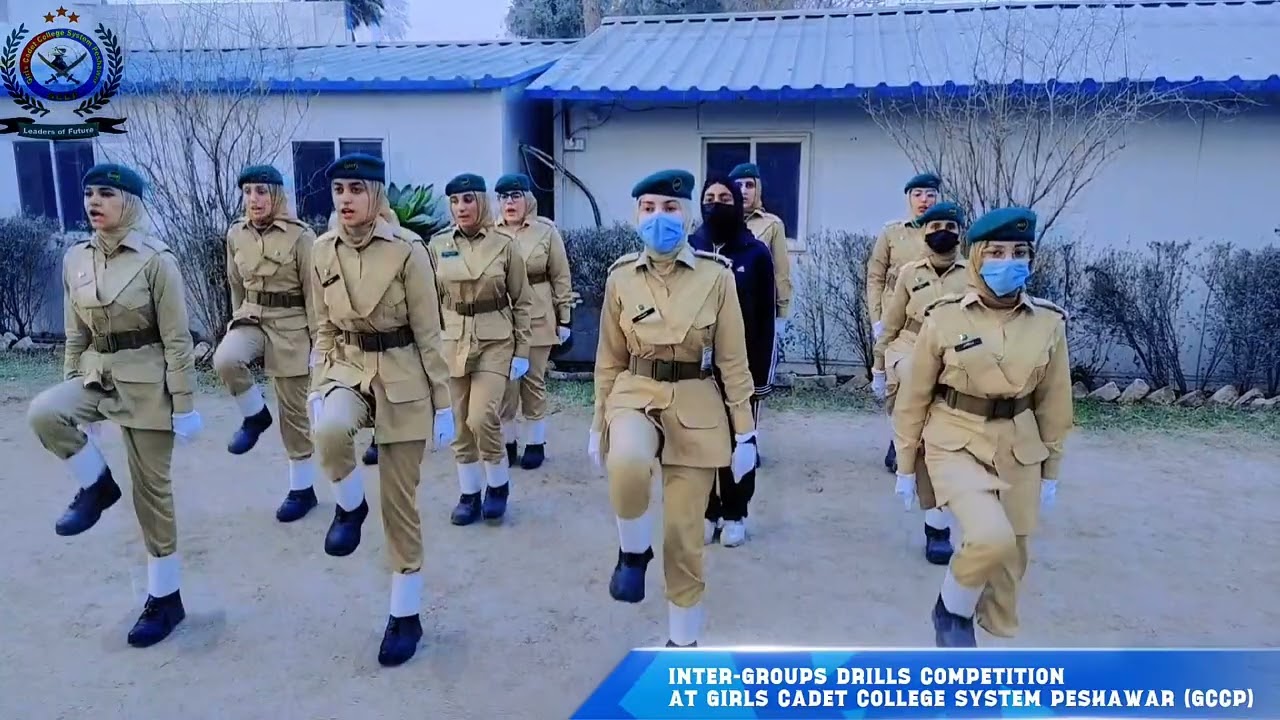 Inter-Groups Drills Competition at Girls Cadet College System Peshawar(GCCP)