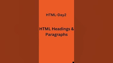 HTML-Day2- Heading & Paragraphs #music #shortvideo #art