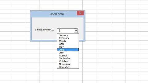 Learn Excel VBA -  Add Month Names to a ComboBox