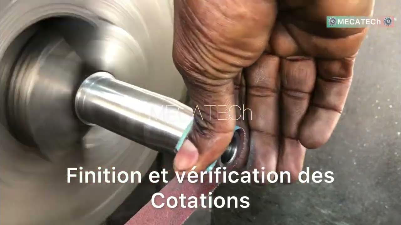 Comment faire un Filetage M16 et conicité sur tour mécanique - YouTube