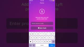 How to enter a Lyft Promo Code into the App