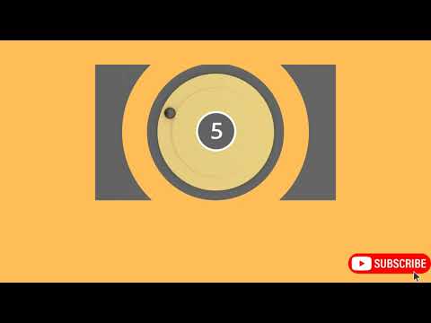 Yellow round object Timer 5 seconds countdown Intro Video - Amazing animation