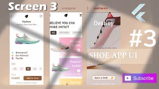 Flutter UI design | Shoe app UI design .
