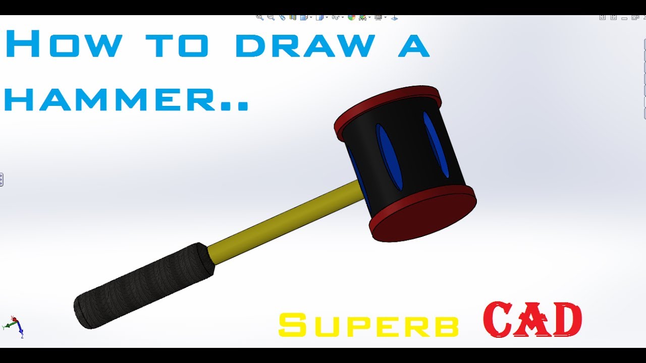 How to draw a Hammer in Solidworks. - YouTube