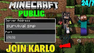 🔴 Minecraft Public SMP LIVE 😱 | 24/7 Cracked Server | Java + PE
