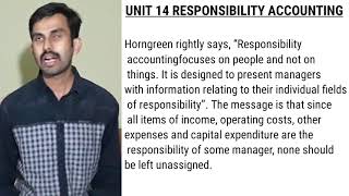 Responsibility Accounting | Uses of Responsibility Accounting | MCO 05