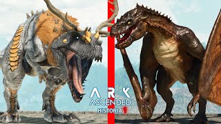 INVASIÓN DE DRAGONES PELIGROSOS Y CORNUSAURUS! Nuevo dinosaurio con cuernos ARK Ascended Historia