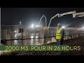 Continuous Concrete Pour Approx - 2000 M3 in 26 Hours.