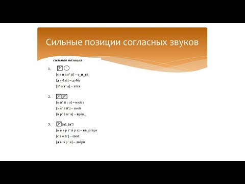 Сильные и слабые позиции согласных звуков. Русский язык 2 класс. Программа Эльконина-Давыдова.