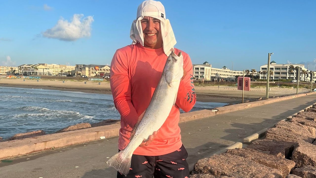 Speckled trout fishing in galveston surf gator trout 30 youtube
