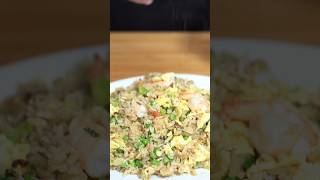 Garlic and Shrimp Fried Rice - Easy way to use leftover ingredients! #flolum #simplefoodsimplefaith