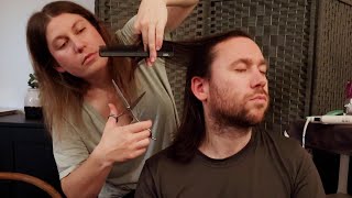 [ASMR] He Nearly Fell Asleep During this Relaxing Scalp Check & Haircut by Chili b ASMR 101,353 views 3 weeks ago 31 minutes
