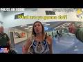 Woman goes INSANE when Cops Question Her Luggage!