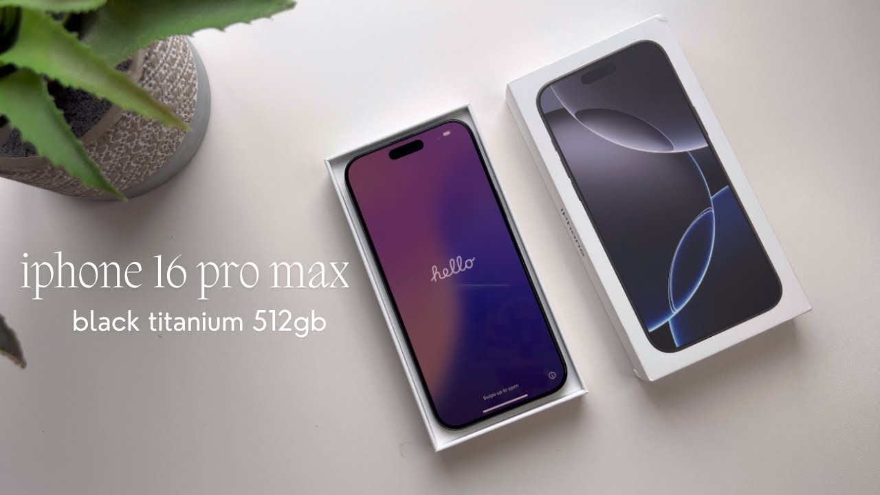 iphone 16 pro max unboxing [black titanium, 512gb]
