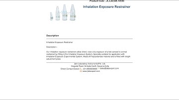 Inhalation Exposure Restrainer