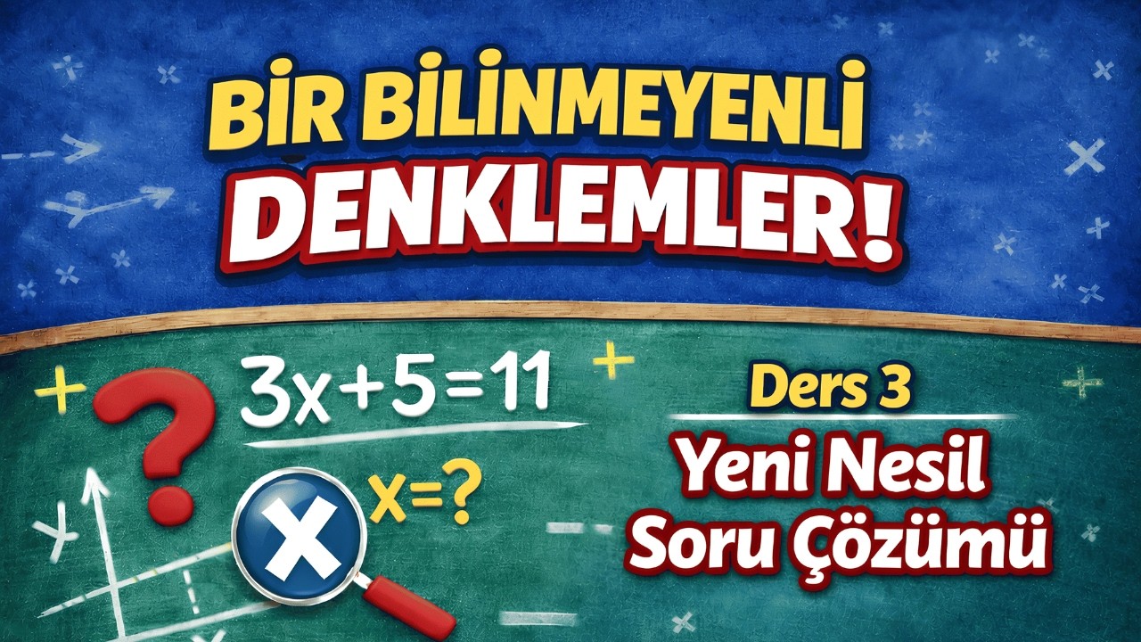 Bir Bilinmeyenli Denklemler Yeni Nesil'e Hazırlık ve Yeni Nesil Soru Çözümü l LGS 2026
