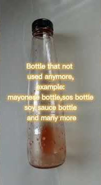 Reuse the glass bottles | dont twrow them away |
