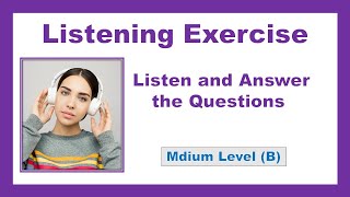 Listening Test - Level B  (Medium) + PDF -multiple choice questions  - Easy English Lesson