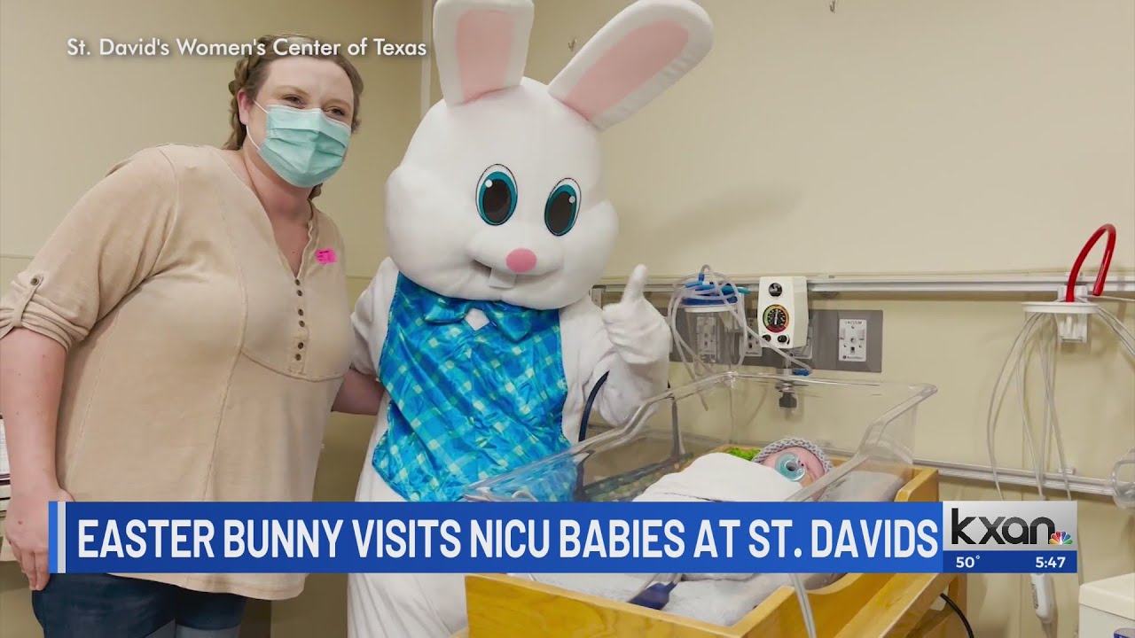 Easter bunny visits NICU babies at St. David's