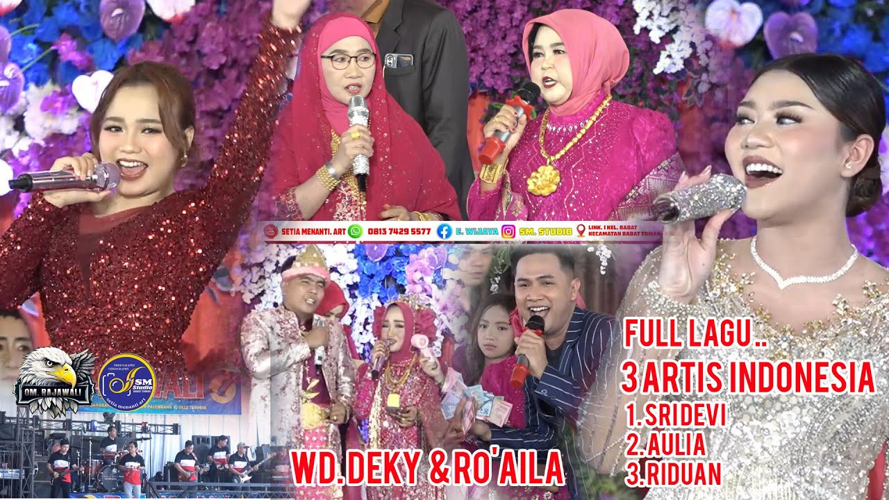 OM. RAJAWALI  DI IRINGI 3 ARTIS  1 SRIDEVI 2 AULIA 3 RIDUAN  LIVE KAMPUNG SULTAN DESA KEBAN 1- MUBA