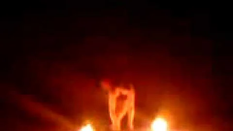 kyanna with a fire baton