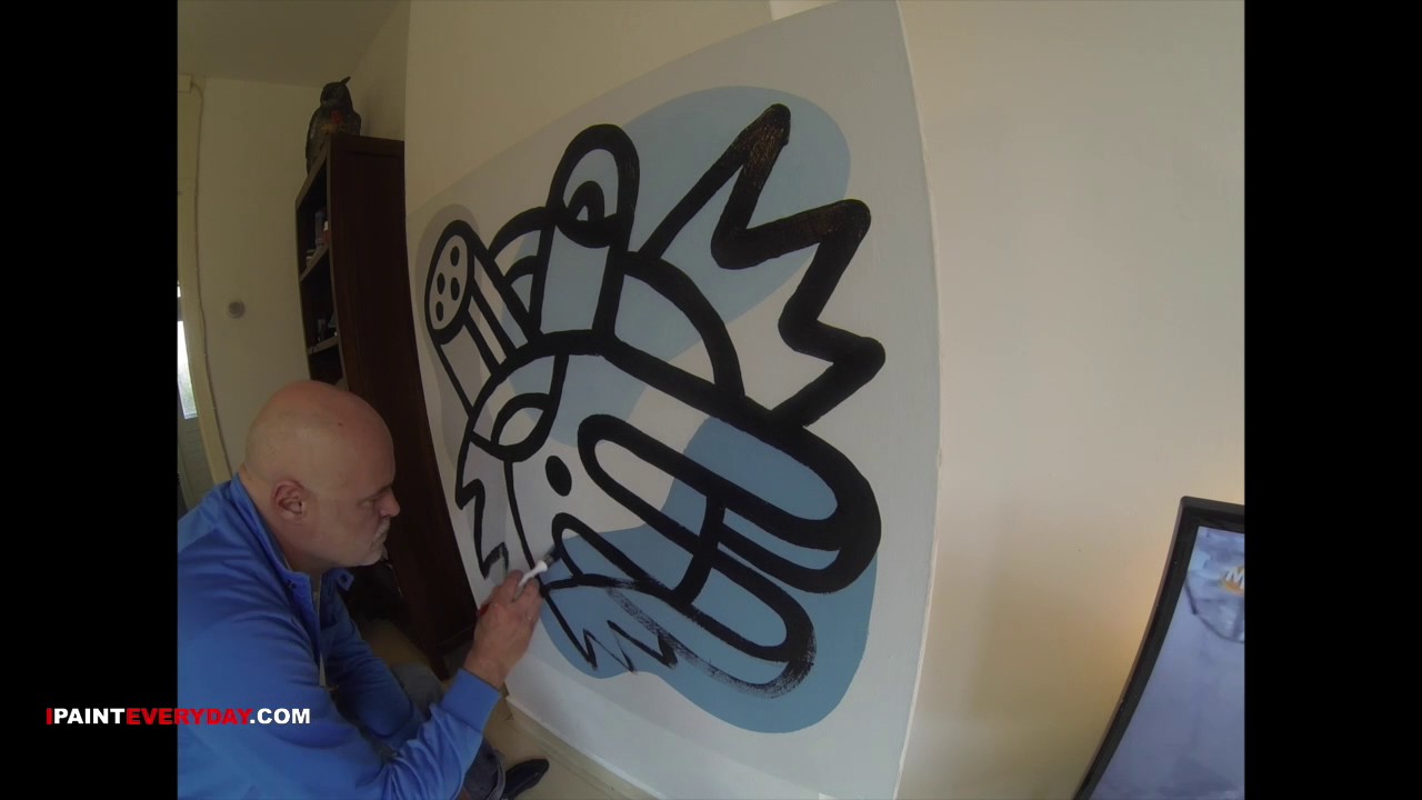 ottograph 2017 : big poppa : acrylic on canvas 100x100cm 