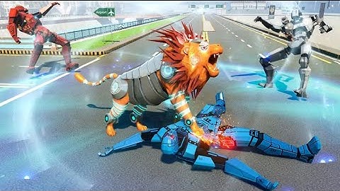 Lion Robot Transform Bike Robot Shooting (Android Gameplay FHD)