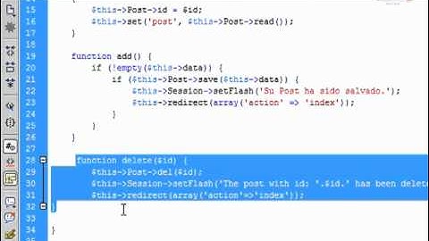 09.- Curso de CakePHP. Disección de CakePHP III